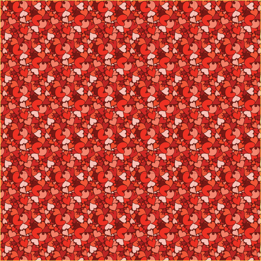 Valentines Day Pattern - Red Bubbly Love - 00023