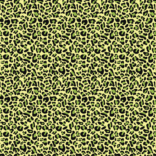 Colorful Leopard - Green Spots on Colorful Background 009