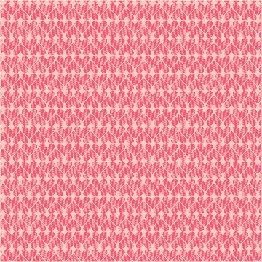 Valentines Day Hearts - Light Pink with Pink Hearts - 00005
