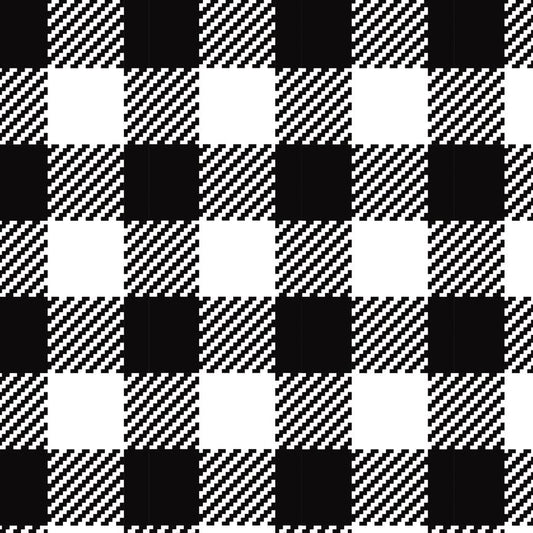 Buffalo plaid white and black checkered 00005