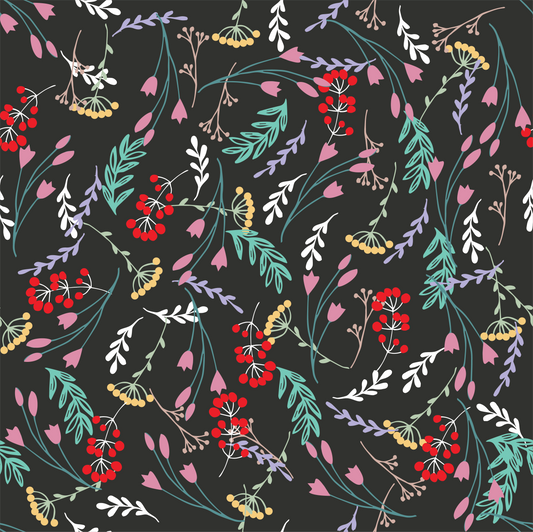 Colorful Floral with Dark Background Floral 00008
