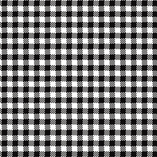 Buffalo plaid white and black checkered 00011