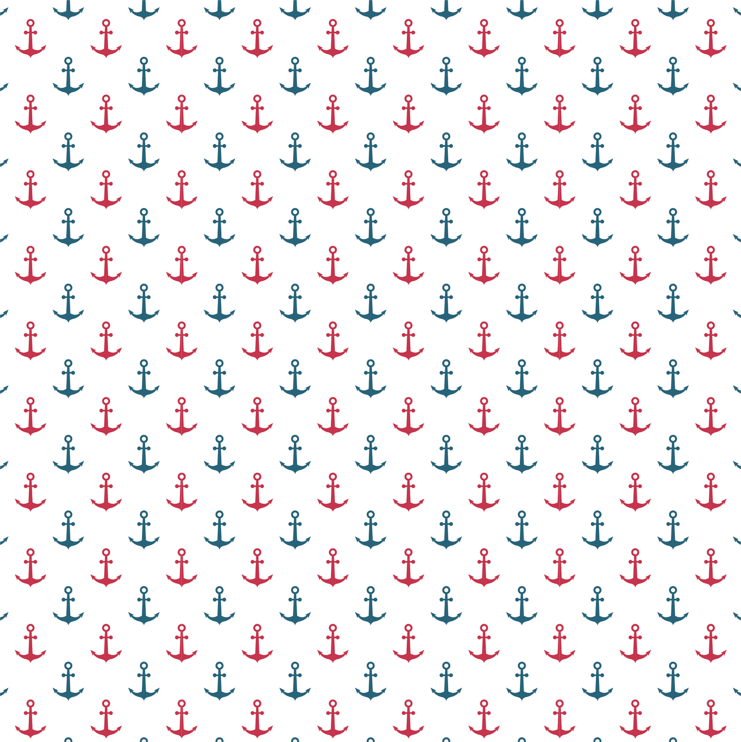 Nautical Blue & Red Anchors 00012