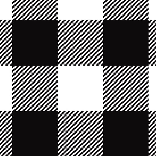 Buffalo plaid white and black checkered 00017