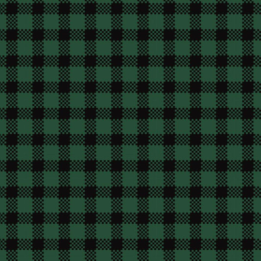 Buffalo plaid green and black checkered 00018