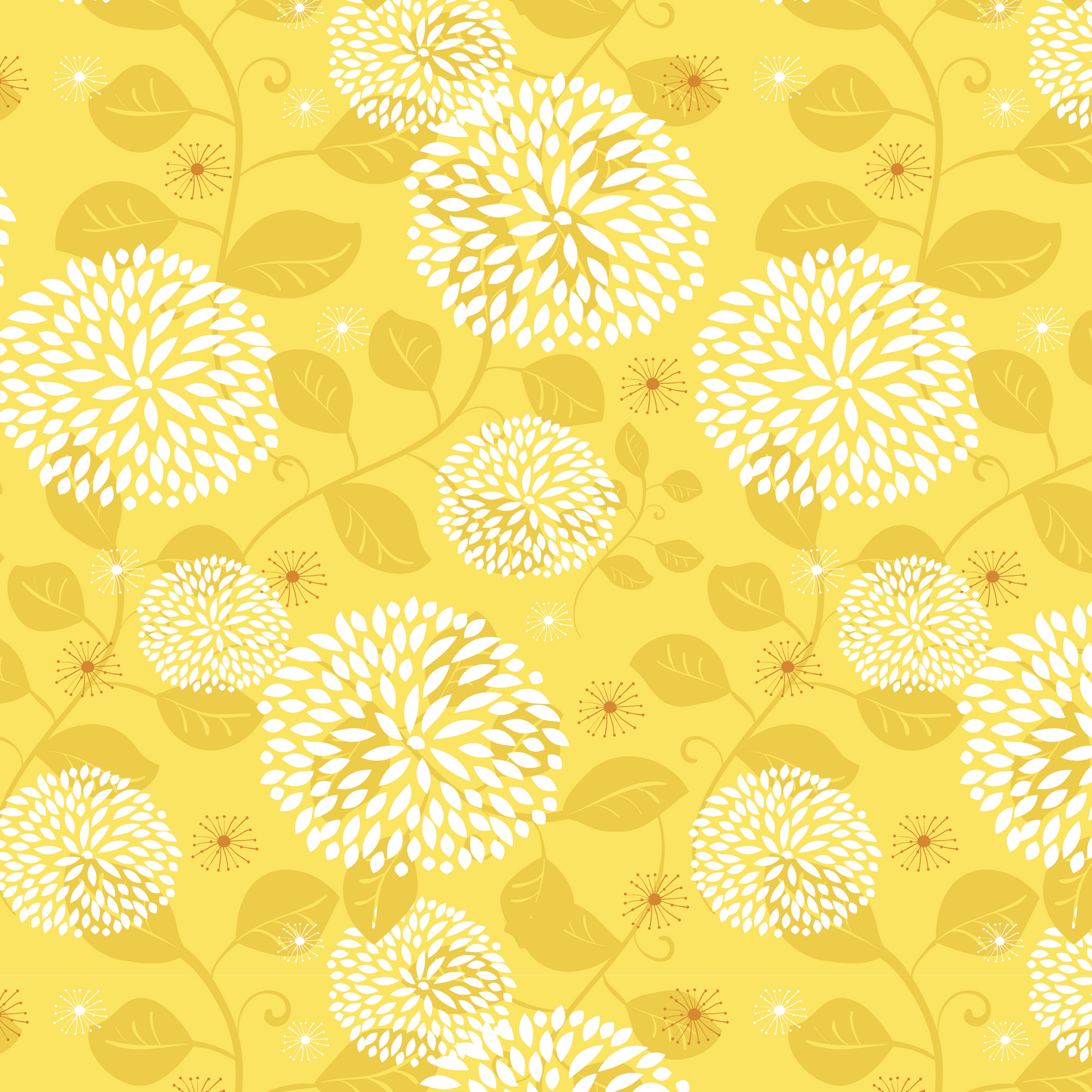Floral with Yellow Background Floral 00019