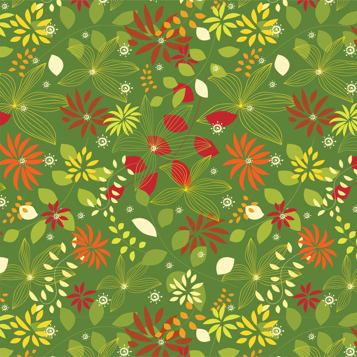 Floral with Green Background Floral 00020