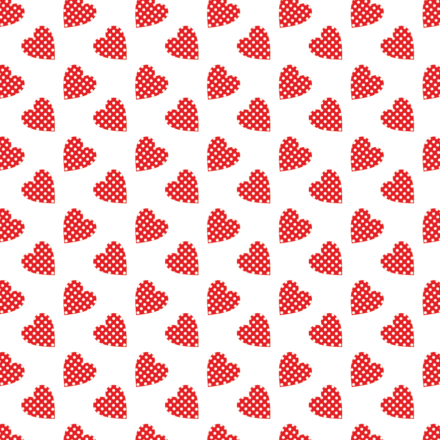 Valentines Day Pattern - Red Hearts with Circles - 00039