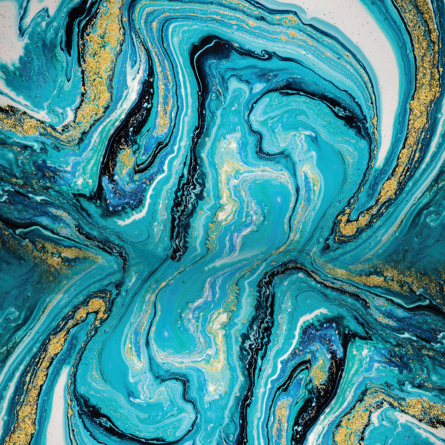 Marble - Blue Gold and Black 001