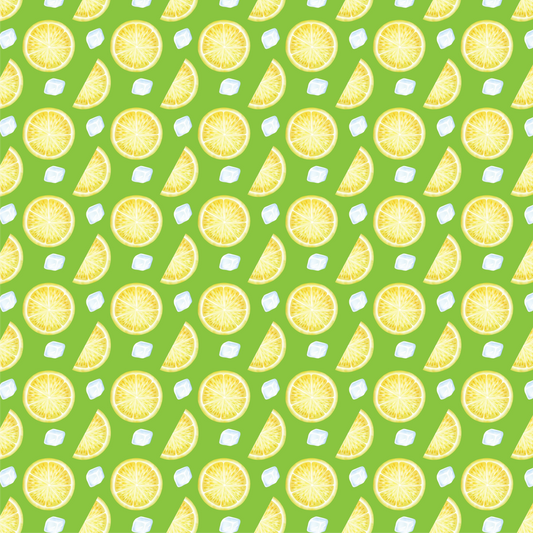 Lemonade - Lemon and Ice Pattern 001
