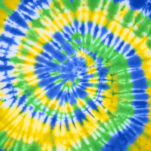 Tie Dye - Blue Green and Yellow 001