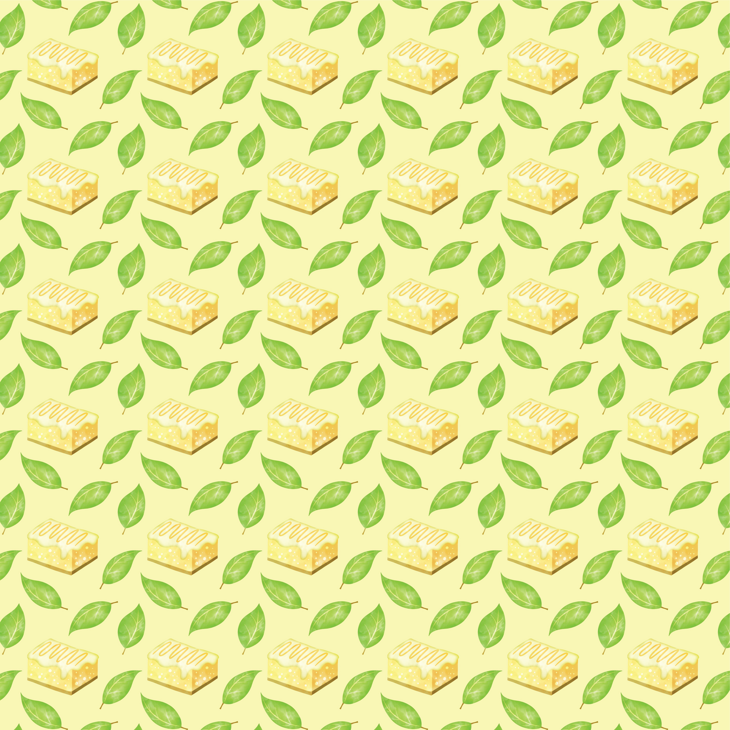 Limonade - Gâteau à la limonade et motif feuilles 003