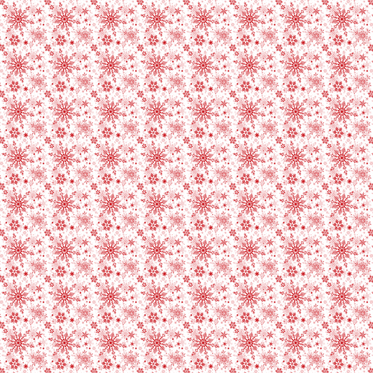 Flocons de neige rouges sur fond blanc 003