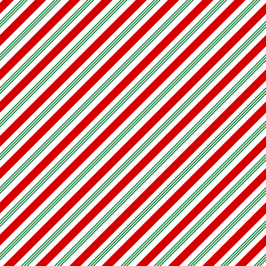 Candy Cane Stripes - Rayures rouges et vertes 004