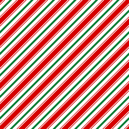 Candy Cane Stripes - Rayures rouges et vertes 005
