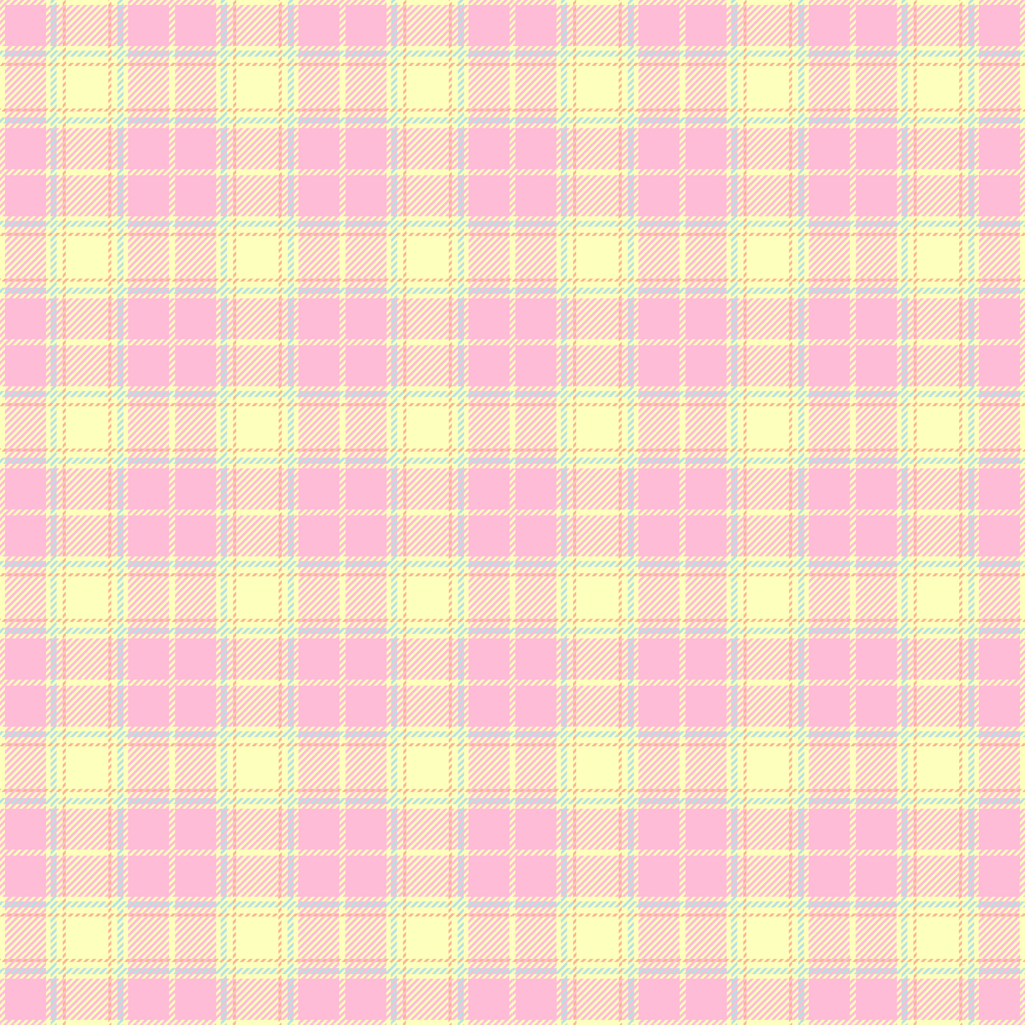 Easter Plaid - Yellow Blue and Pink 005