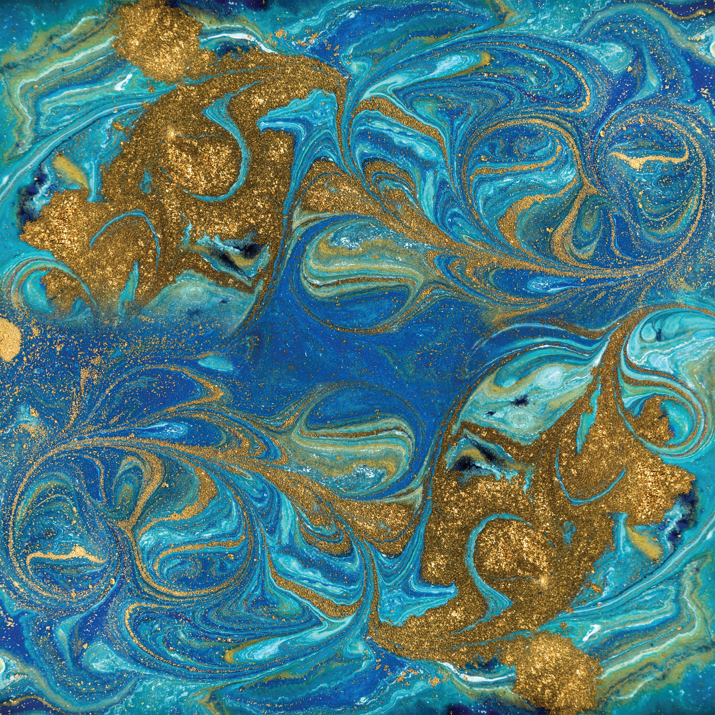 Marble - Blue and Gold 006
