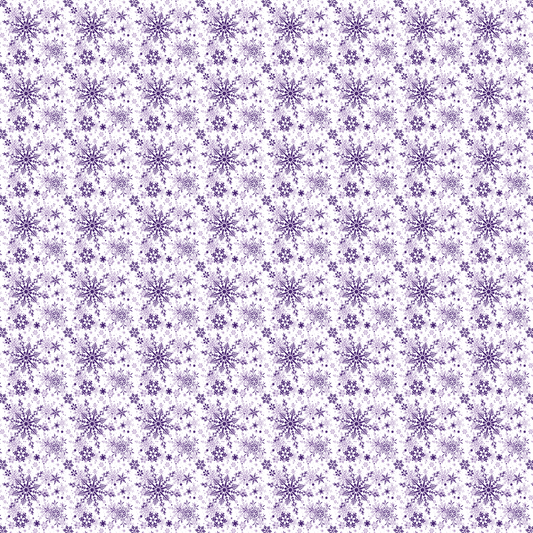 Flocons de neige violets sur fond blanc 006