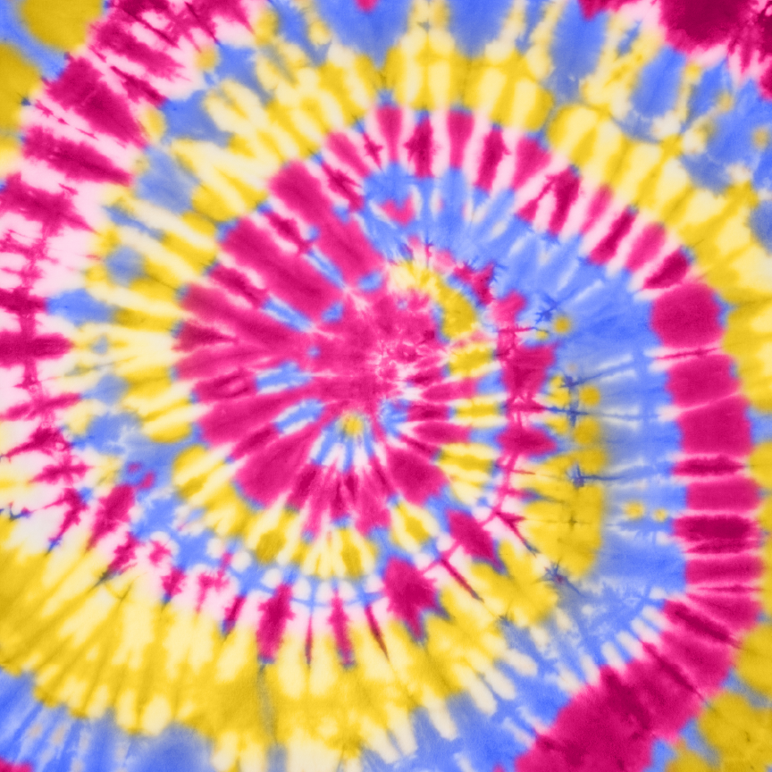 Tie Dye - Pink Blue and Yellow 006