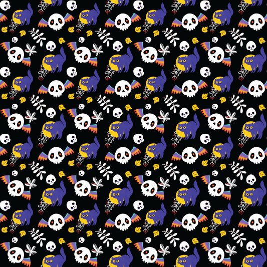 Happy Halloween - Cats and Skulls 007
