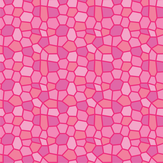 Stained Glass Mosaic - Shades of Pink 007