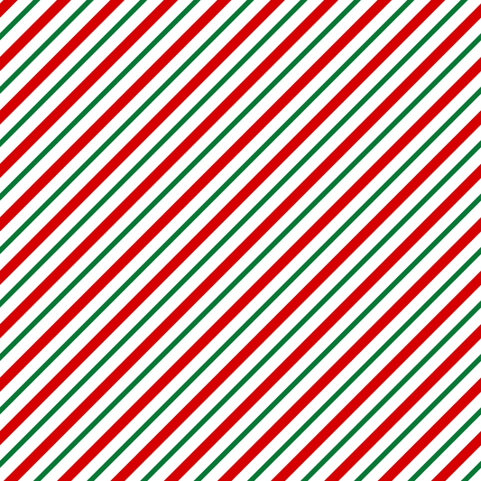 Candy Cane Stripes - Rayures rouges et vertes 007