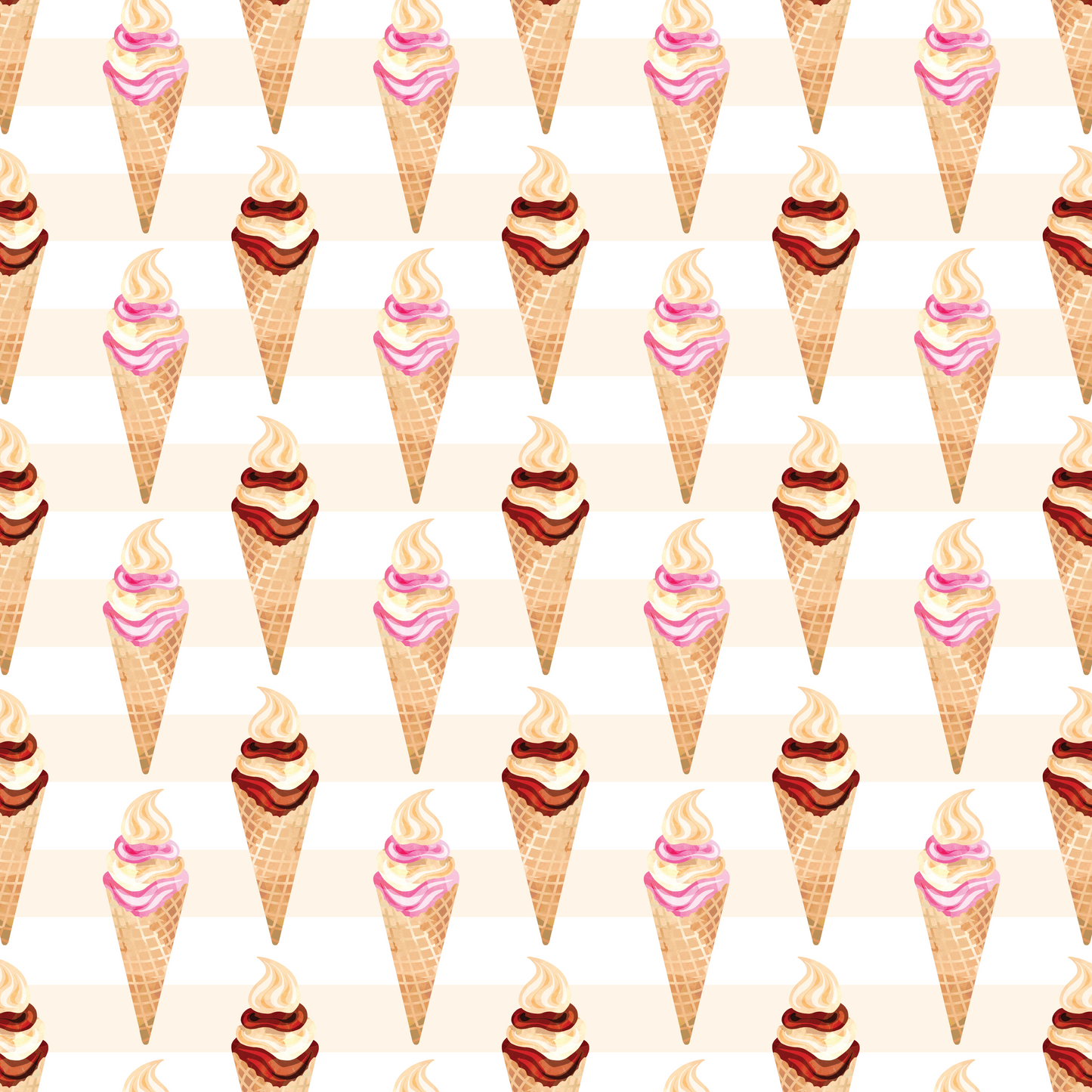 Ice Cream - Strawberry and Chocolate Waffle Cones 007