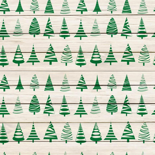 Arbres verts Noël en bois 007