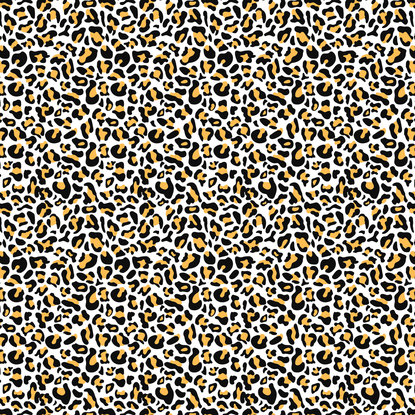 Léopard coloré - Taches d'or sur fond blanc 008