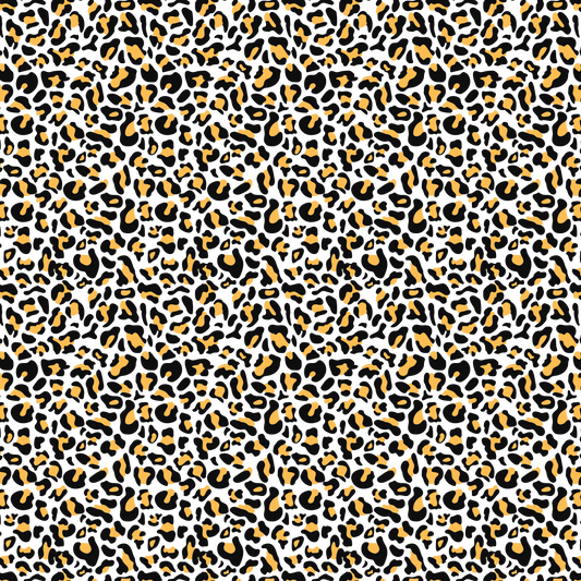 Léopard coloré - Taches d'or sur fond blanc 008