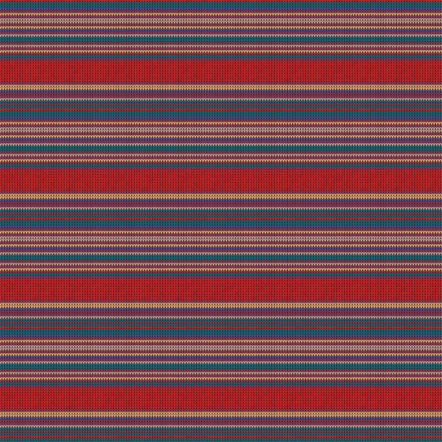 Knitting Yarn - Red Stripes 009