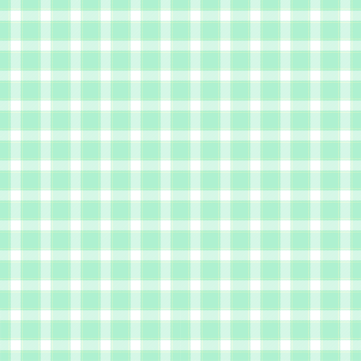 Easter Plaid - Green White and Yellow 009