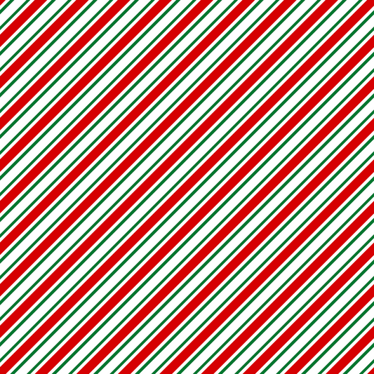 Candy Cane Stripes - Rayures rouges et vertes 010