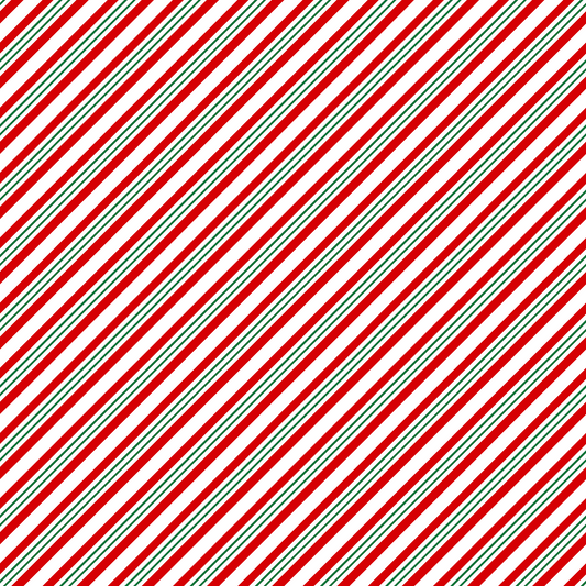 Candy Cane Stripes - Rayures rouges et vertes 011