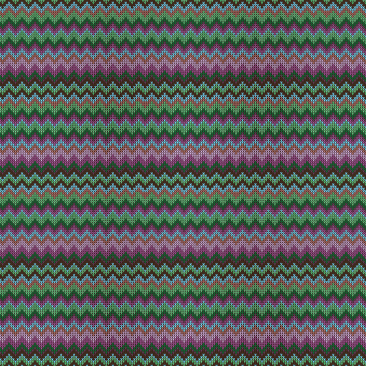 Knitting Yarn - Green Multi-Colored Stripes 014