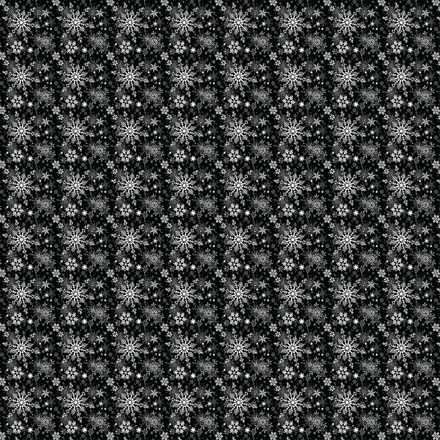 White Snowflakes on a Black Background 014