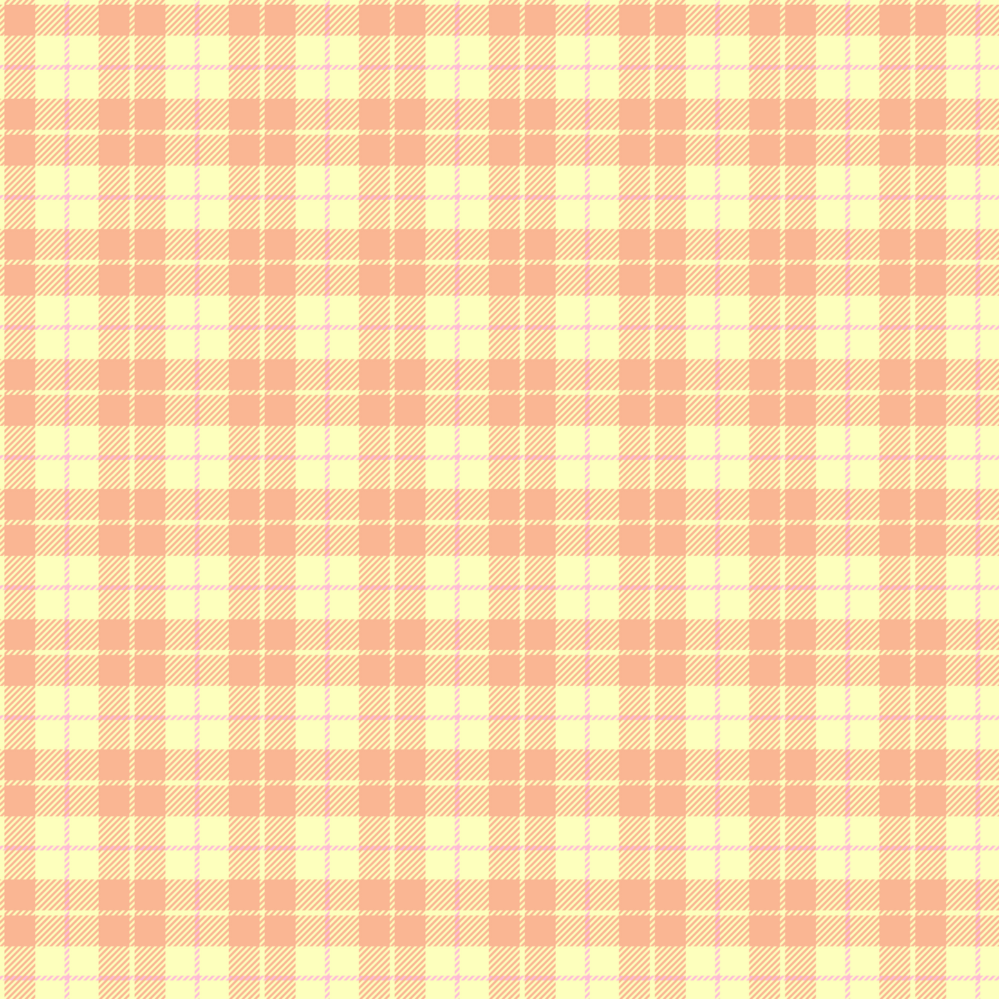 Easter Plaid - Yellow and Orangeish 014