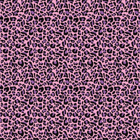 Colorful Leopard - Purple Spots on Colorful Background 015
