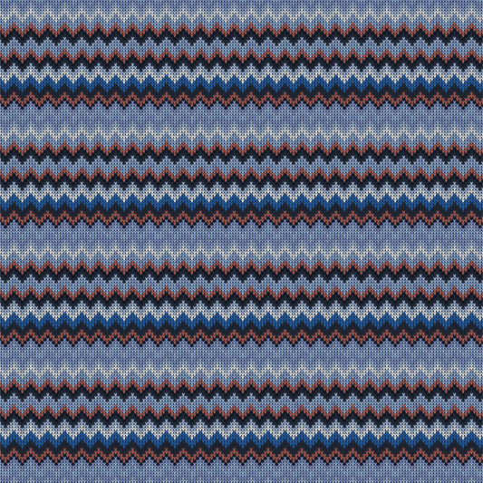 Knitting Yarn - Light Blue Multi-Colored Stripes 017