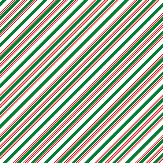 Candy Cane Stripes - Rayures rouges et vertes 018