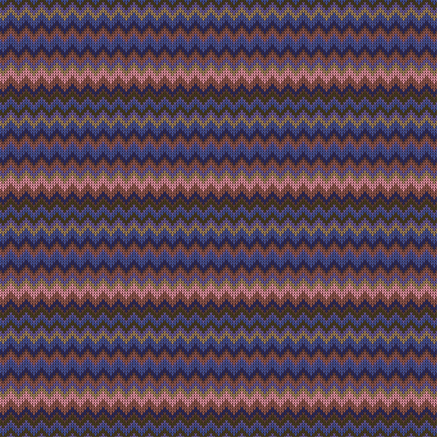 Knitting Yarn - Blue Purple Multi-Colored Stripes 019