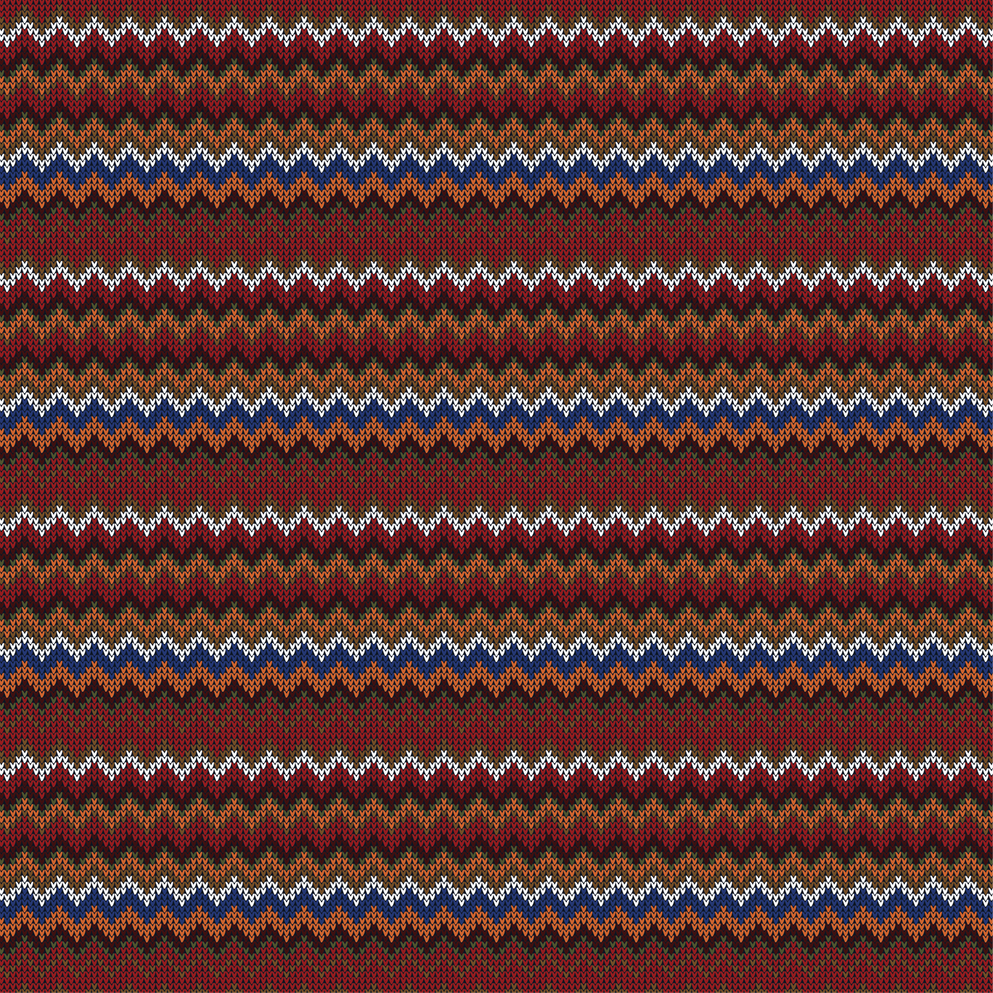 Knitting Yarn - Dark Red Multi-Colored Stripes 021