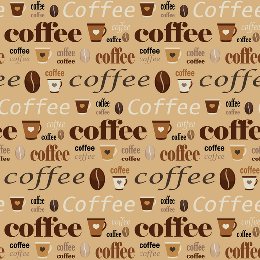 Coffee - Coffee Text on Tan Background 014