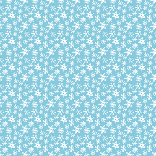 Plaisirs d'hiver - Flocons de neige blancs sur fond bleu clair 011