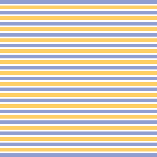 J'aime les abeilles - Lignes bleues, jaunes et blanches 006